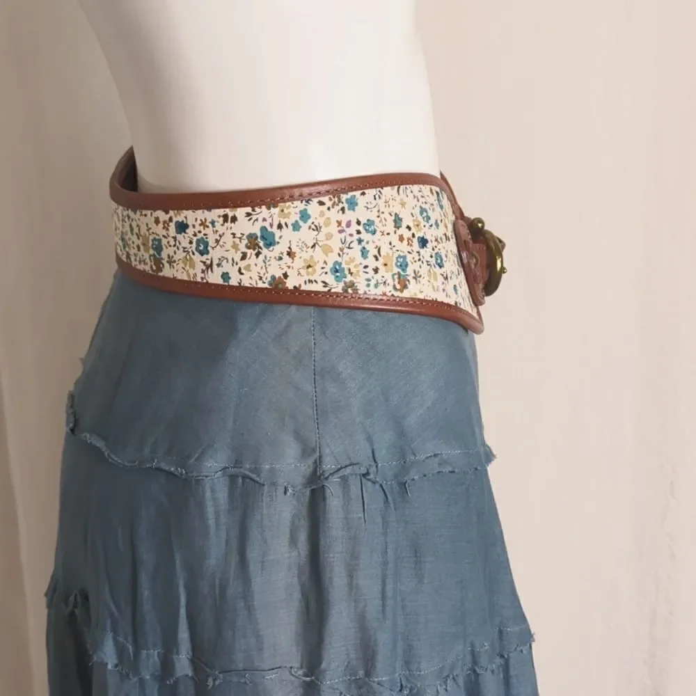 Boho Belt Medium Leather and Cotton